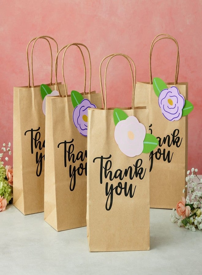 Sparkle and Bash Paper Thank You Bags - 9 x 5.3 x 3 In, Brown, Set of 100 with Handles for Party Favors & Wedding Favors - Image 2